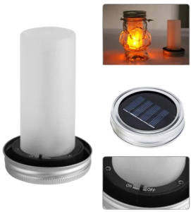Solar LED Mason Jar Lit